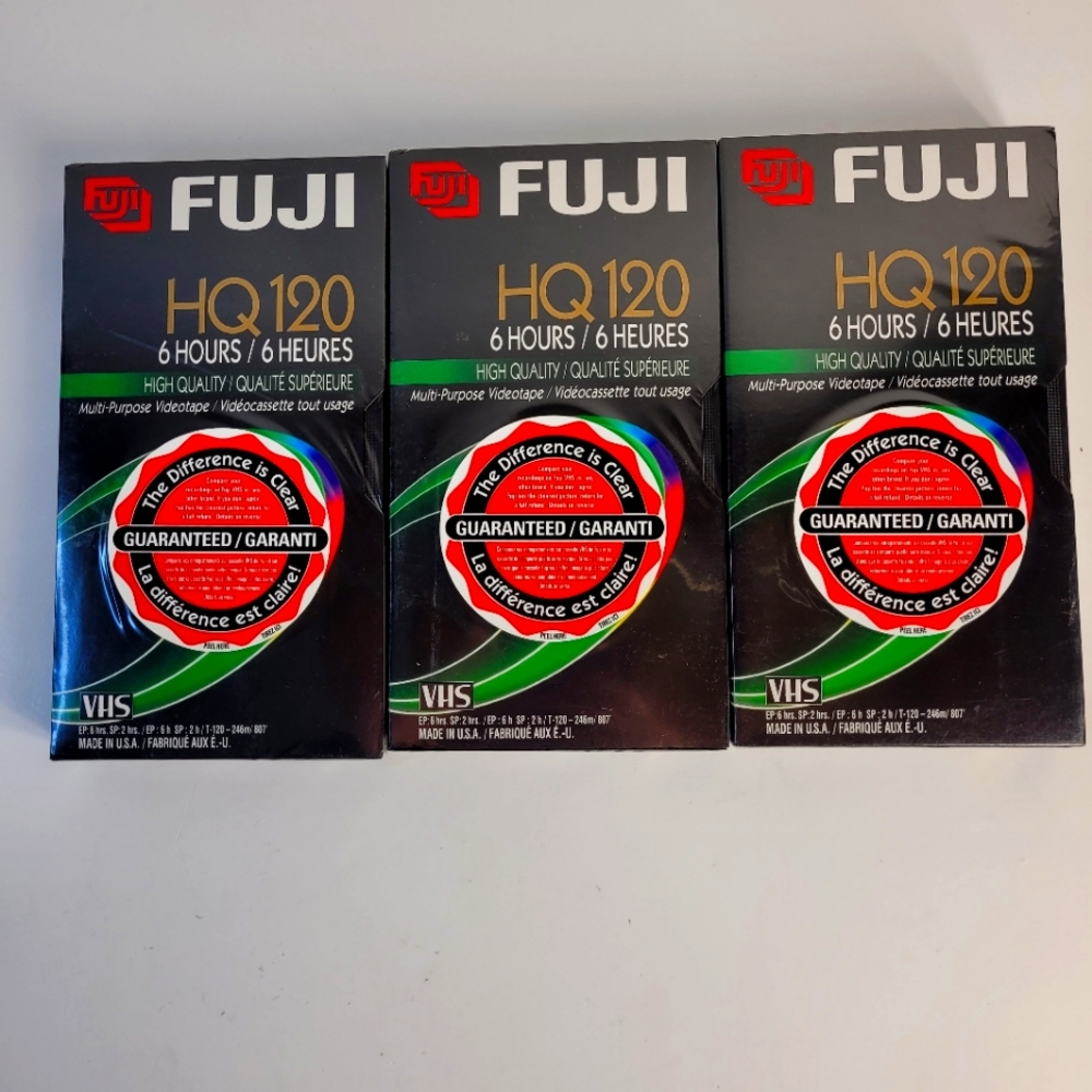 FUJI HQ120 blank videotapes